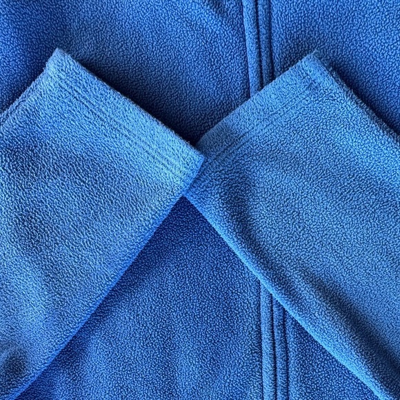 Joe Fresh Boys Basic Blue Full  Zip Fleece Sweater Size 7/8 - Picture 4 of 5